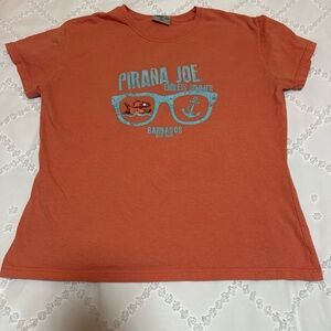 Pirana Joe Orange Short Sleeve Tee Women’s XL